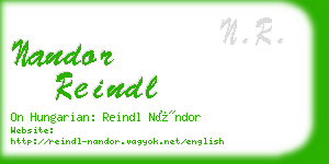 nandor reindl business card